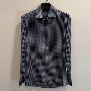 Classic Navy Checkered Men's Shirt